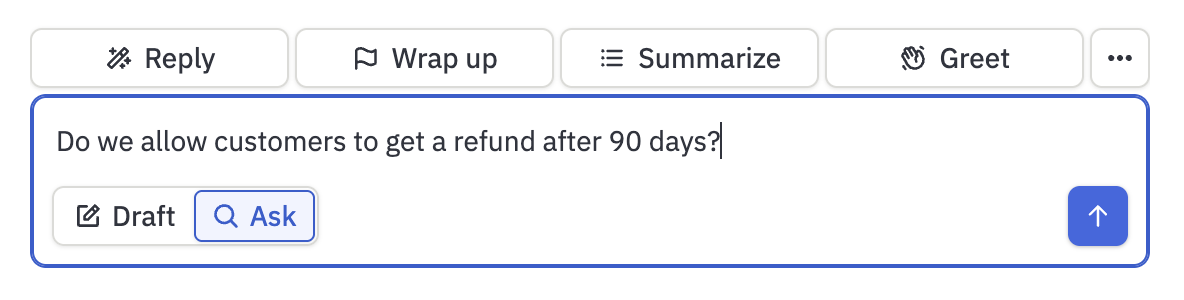 Screenshot of natural language question for Copilot